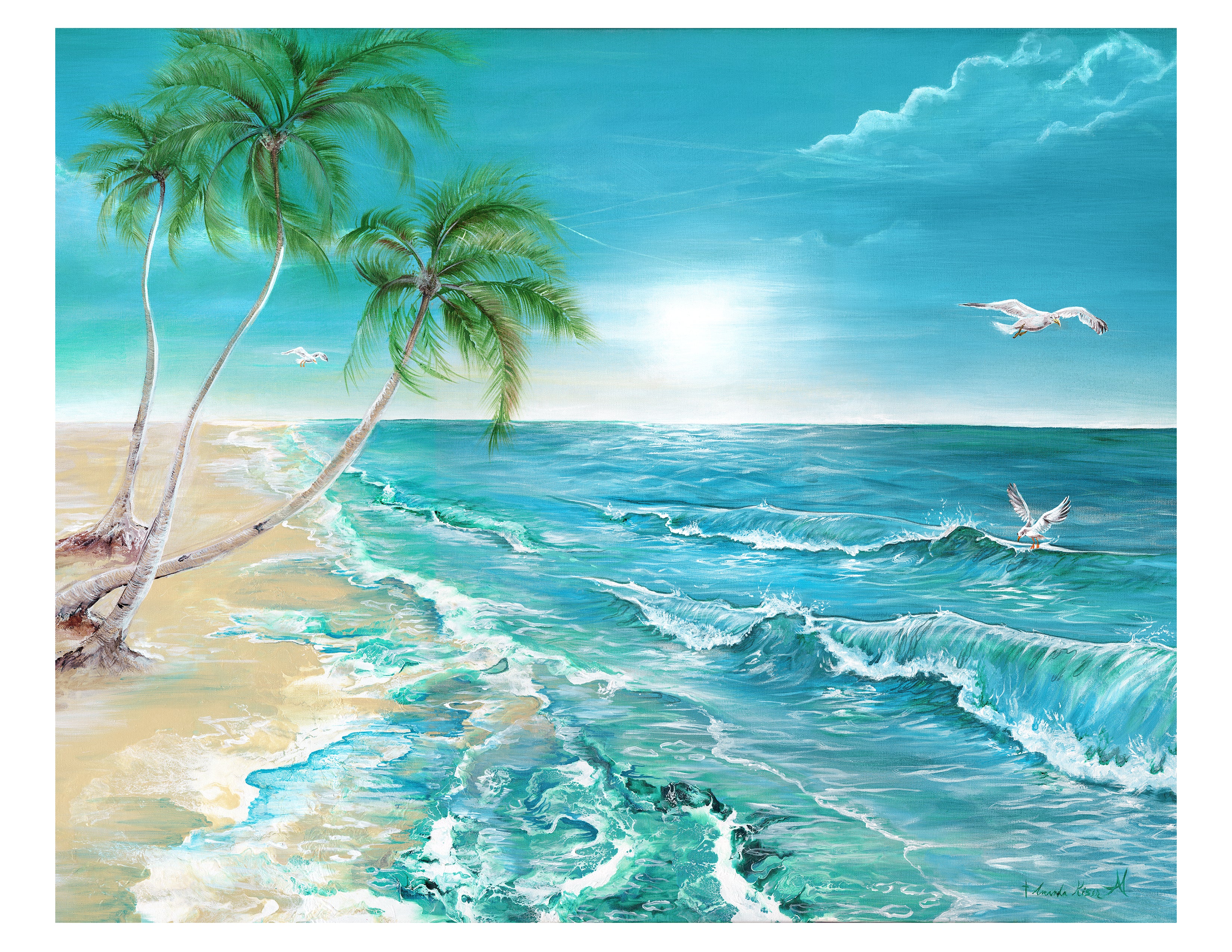 Breathe Ocean Painting Art Print